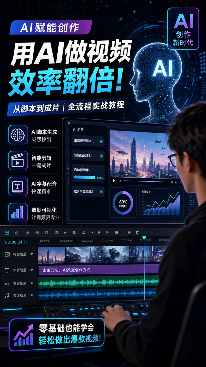 无限臀山传媒-AI视频剪辑教程传媒